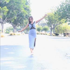 Cindy ribbed mesh dress